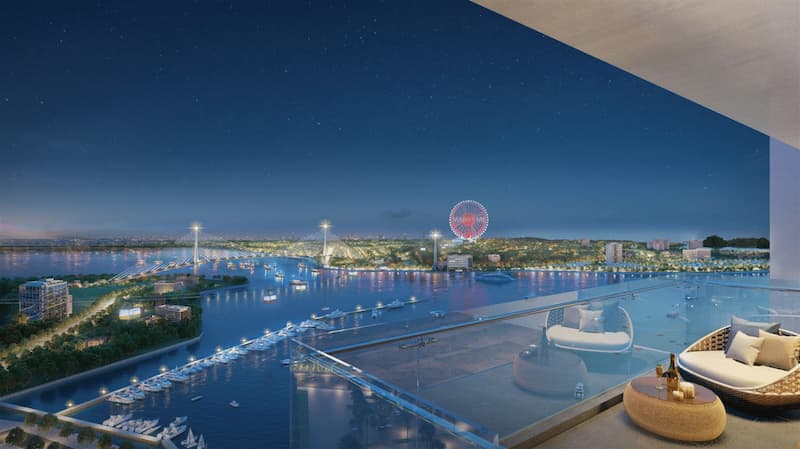 Toàn cảnh ngoạn mục từ ban công Sun Elite City Hạ Long, nơi trải nghiệm không gian sống thượng lưu